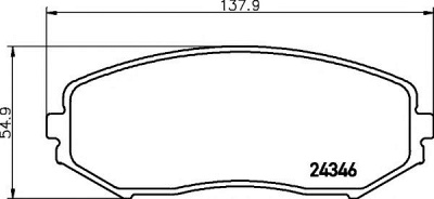 HELLA PAGID 8db355012351 -  Комплект тормозных колодок, дисковый тормоз